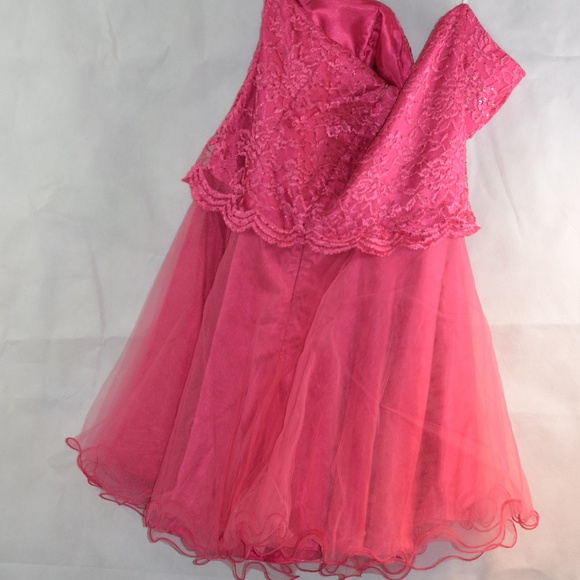 Strapless Sequin/Lace/ Netting Short Party Dress SZ XL Narianna - Picture 7 of 7